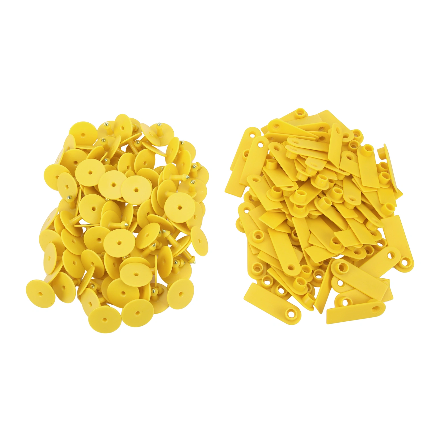 100pcs Animal Blank Ear Tags Goat Sheep Pig Livestock TPU Ear Tags for Farm AnimalsNo Letters, Yellow