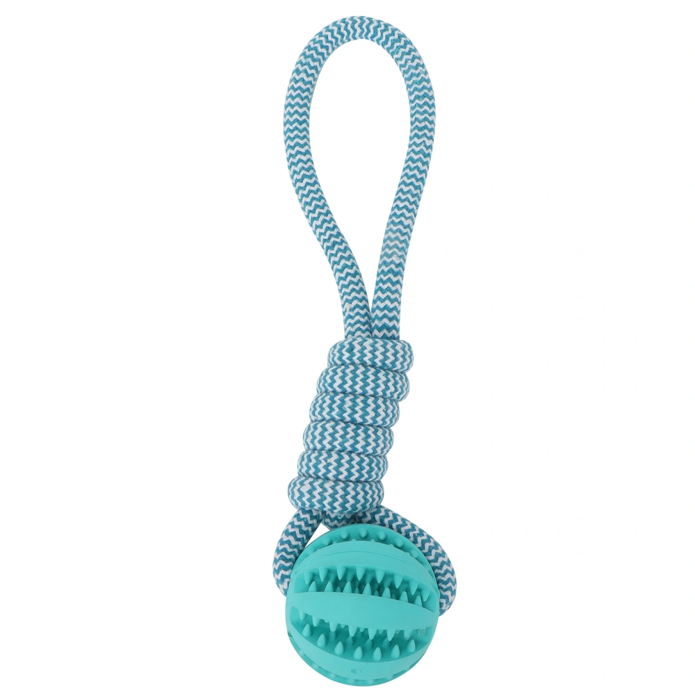 Cotton Rope Outdoor Ball Dog Leakage Clean Teething Rubber Chewing Toys Pet SupplyBlue