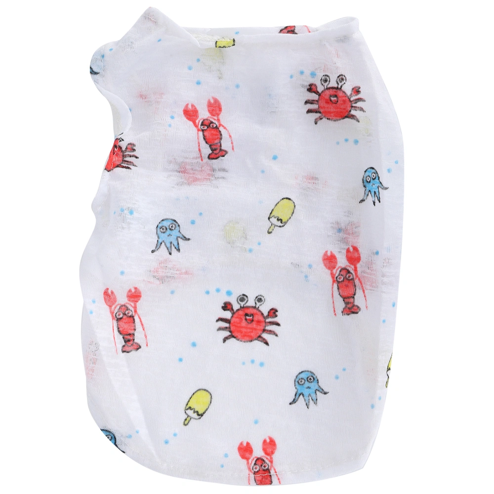 Pet Summer Clothes Little Pig Printed Breathable Shirt Non‑Sticky Dog Puppy Soft ClothesUnderwater World M