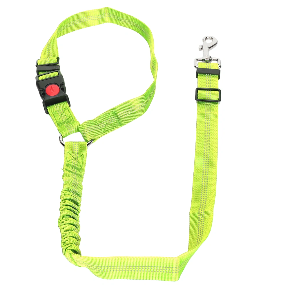 Pet Adjustable Headrest Seat Belt Dog Nylon Reflective Safety Seatbelt Strap for CarFluorescent Green