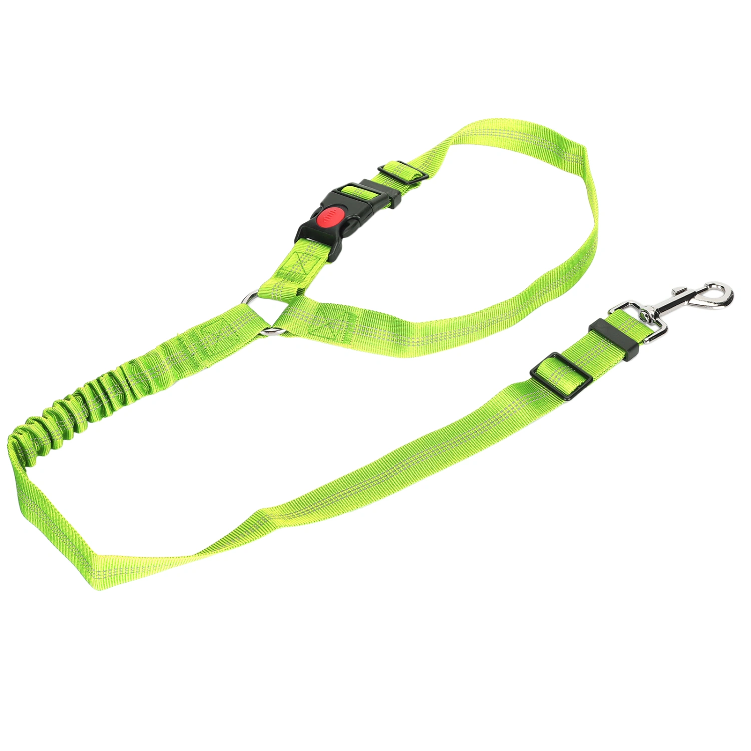 Pet Adjustable Headrest Seat Belt Dog Nylon Reflective Safety Seatbelt Strap for CarFluorescent Green