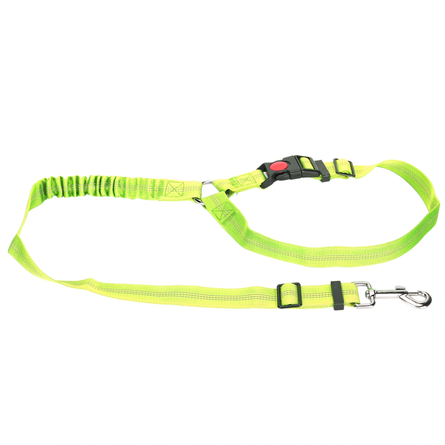 Pet Adjustable Headrest Seat Belt Dog Nylon Reflective Safety Seatbelt Strap for CarFluorescent Green