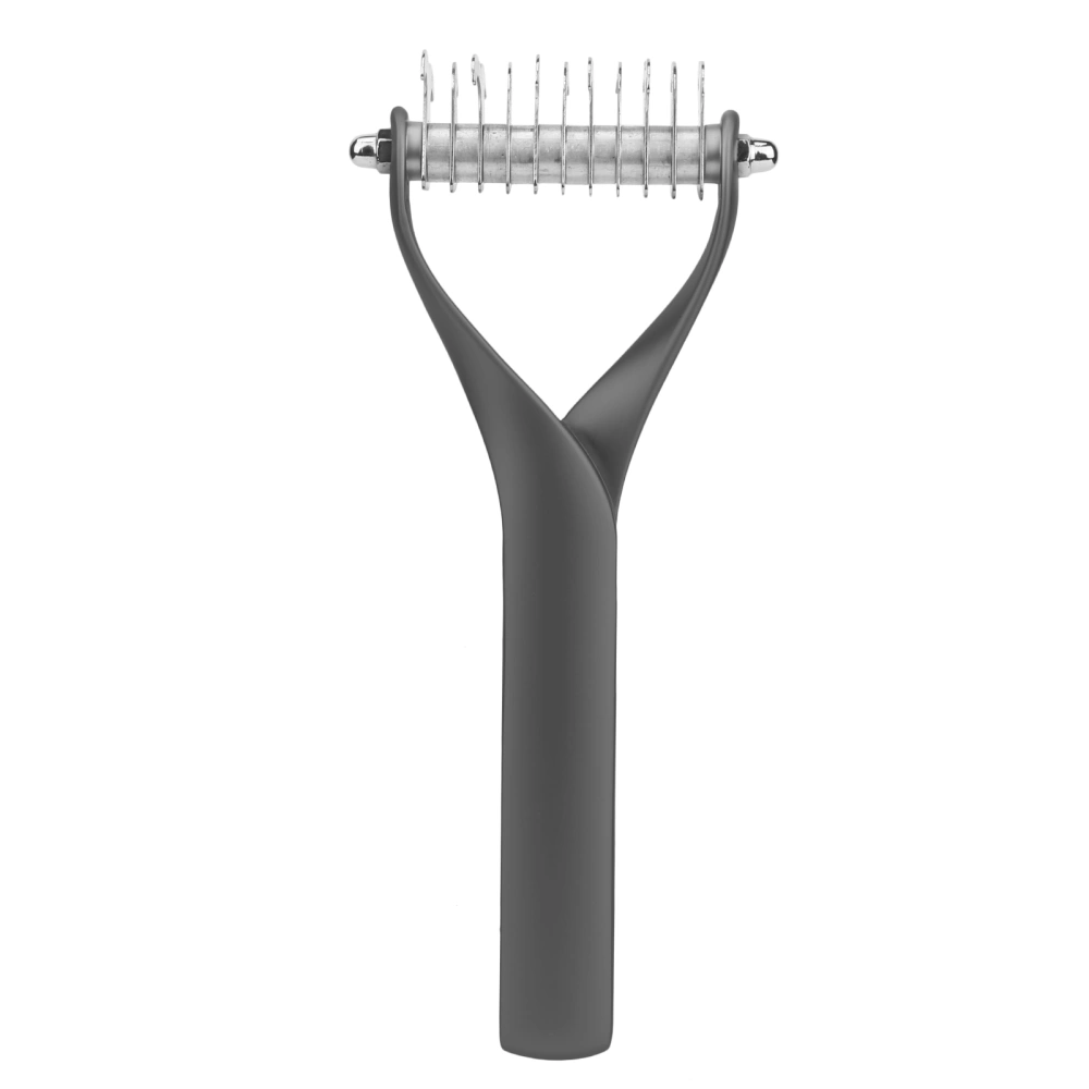 Pet Grooming Tool 2 Sided Undercoat Rake Puppy Cat Hair Comb Brush Removing Open KnotsBlack Small