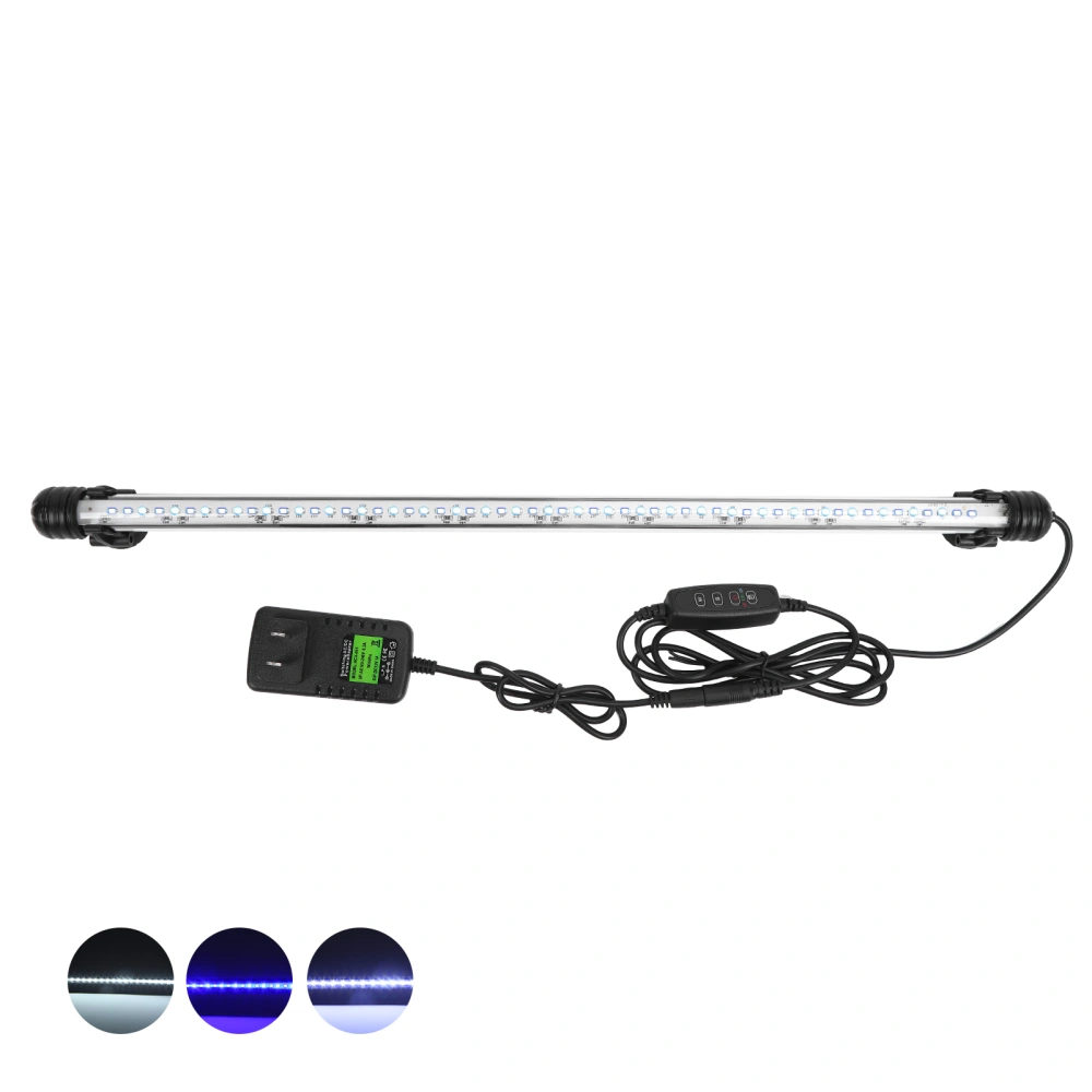 Aquarium Waterproof Dimmable LED Light Fish Tank 3 Light Modes Submersible Light 100‑240VATL-57A US Plug 100‑240V