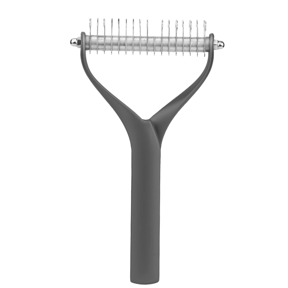 Pet Grooming Tool 2 Sided Undercoat Rake Puppy Cat Hair Comb Brush Removing Open KnotsBlack Large