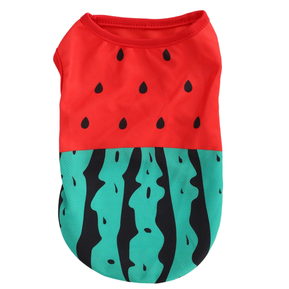 Summer Pet Watermelon Clothes Pig Dog Vest NonSticky Lightweight Sleeveless TShirt(Watermelon S)