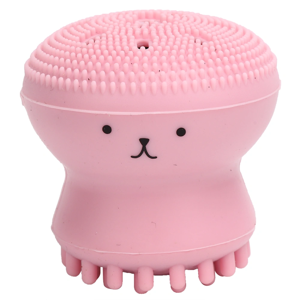 Dog Bath Brush Cat Rubber Soft Foaming Bath Brush Shower Scrubber with Shampoo DispenserPink Bubble Brush