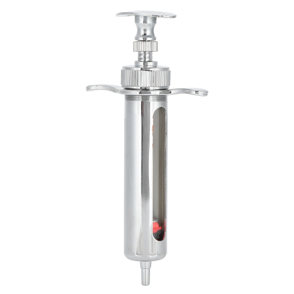 Metal Veterinary Syringe Safe Accurate Scale Animal Syringe for Pig Chicken Sheep CowLong 10ml