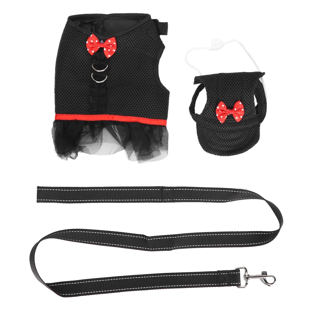 Pet Dress Shirts Dog Princess Skirt Pet Summer Apparel Doggie Clothes for Small PetsGXBD02 Black M