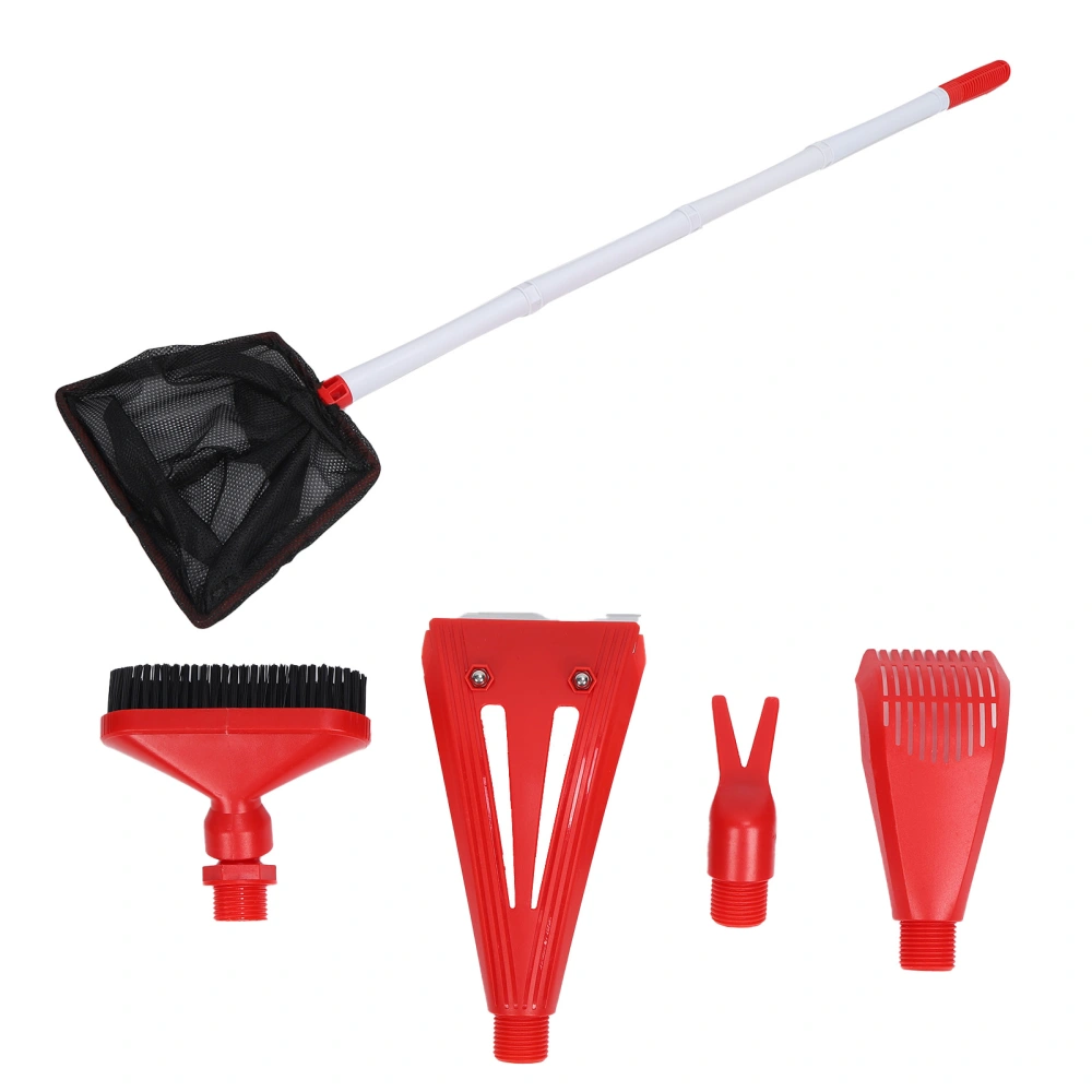 5 in 1 ABS Aquarium Cleaning Net Algae Scraper Clip Brush Glass Cleaning Tool Set