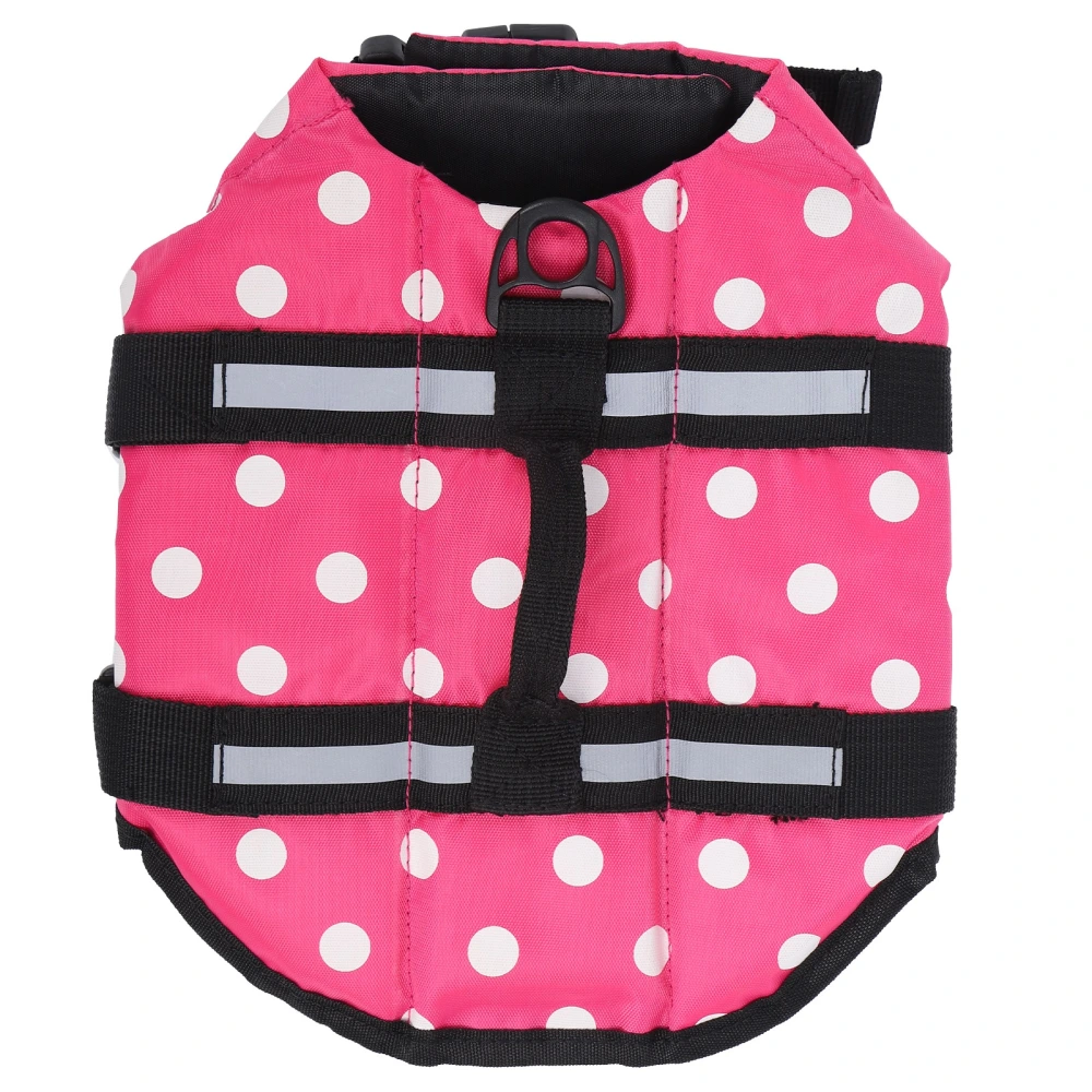 Dog Swimming Safety Vest Pet Adjustable Reflective Life Jackets with High BuoyancyPink XXL