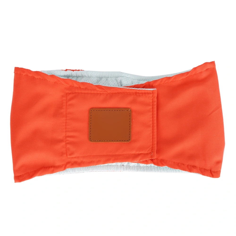 Dog Belly Wrap Pet Physiological Reusable Pants Dog AntiHarassment Underwear Diapers(Orange L)