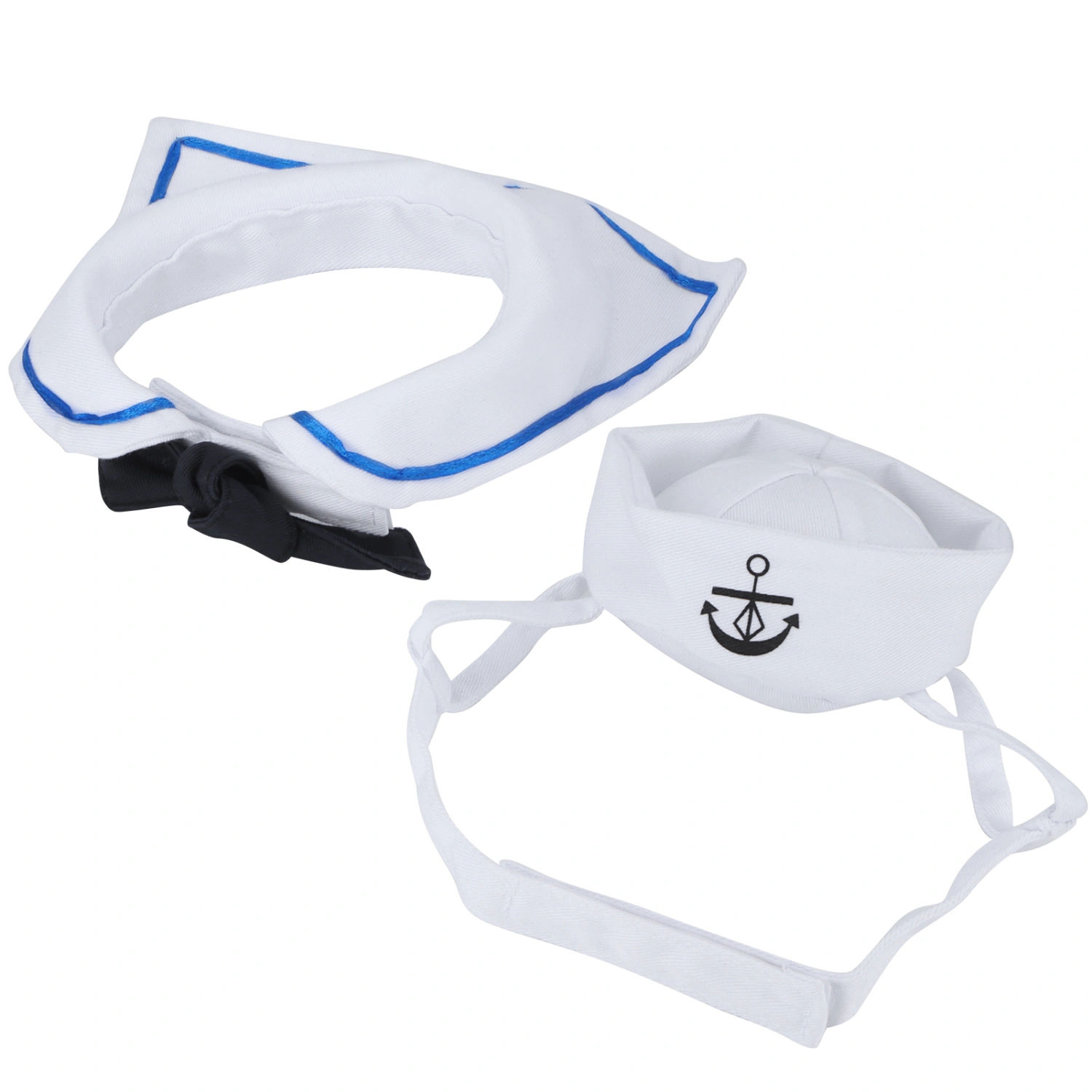 Pet Sailor Suit Cotton Cat Adjustable Hat and Cloak Set for Christmas Decoration