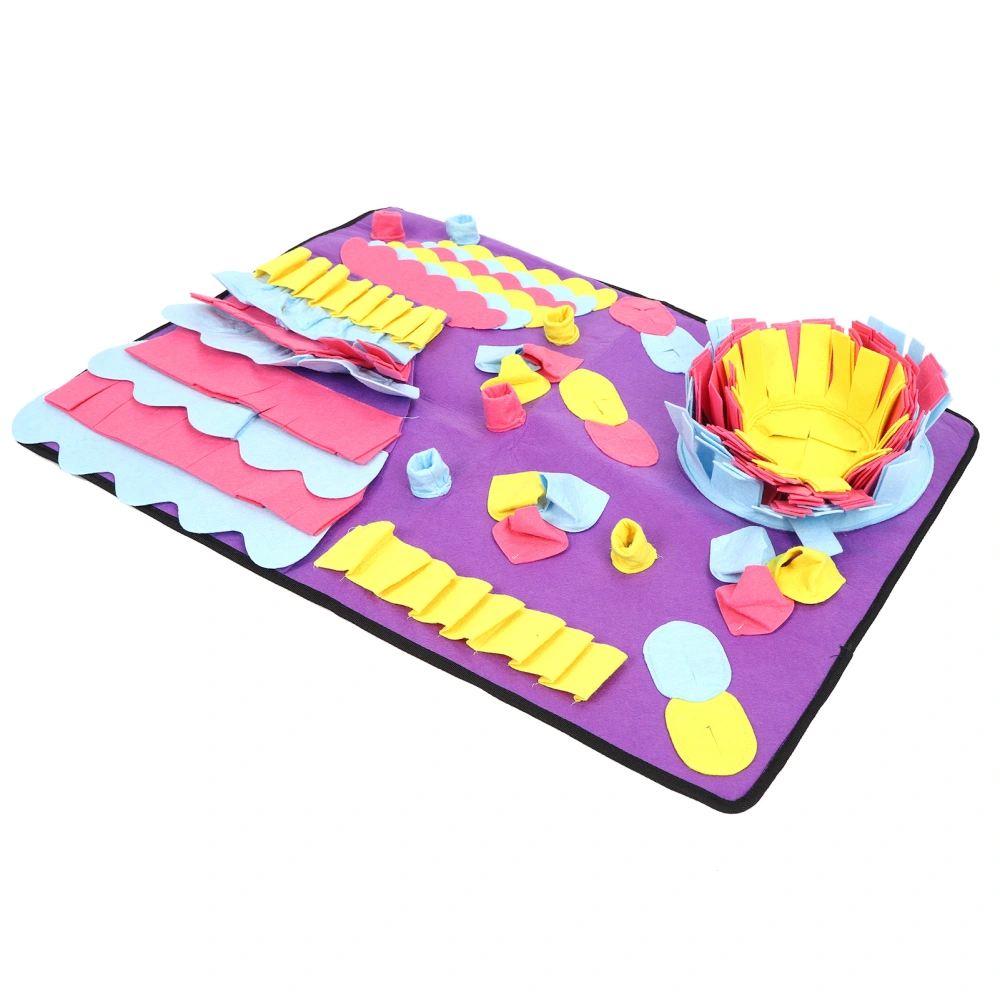 Pet Sniffing Mat Washable Smell Training Pad Consume Energy Puzzle Pet Toys Release StressPurple 68x50CM