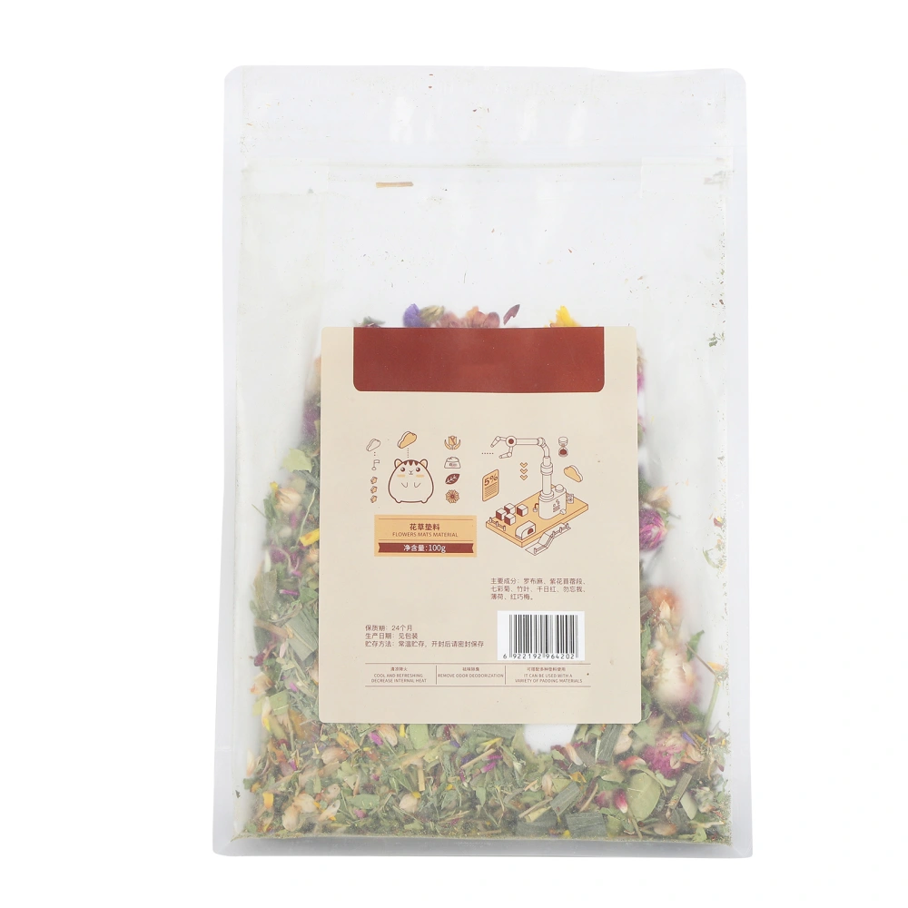 Extreme Odour Control Absorbent Dried Flowers Plants Padding for Hamster Guinea Pets Nests100g