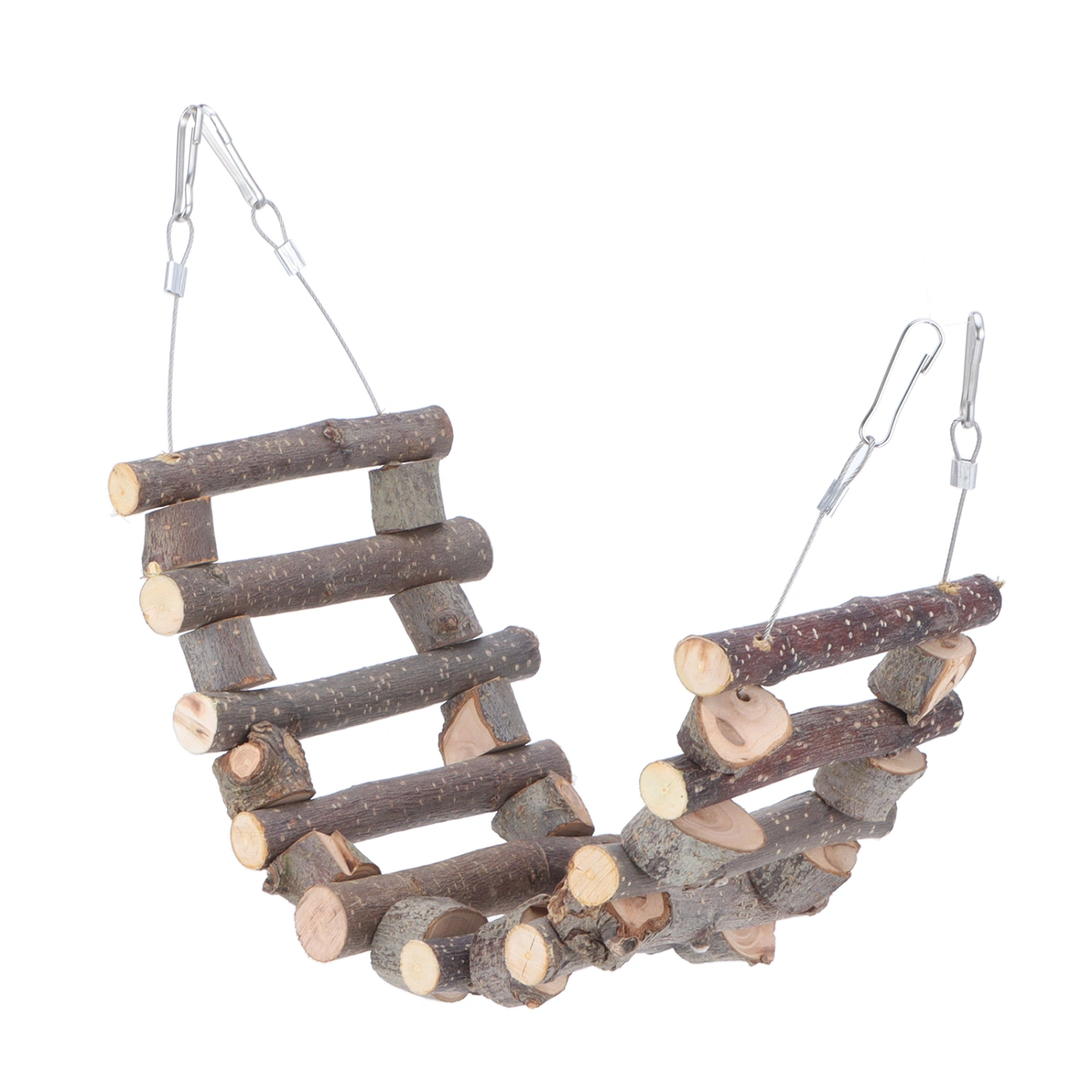 Wooden Pet Ladder Soft Animal Bendable Bridge Toy for Hamster Mouse/Squirrel/Parrot40cm