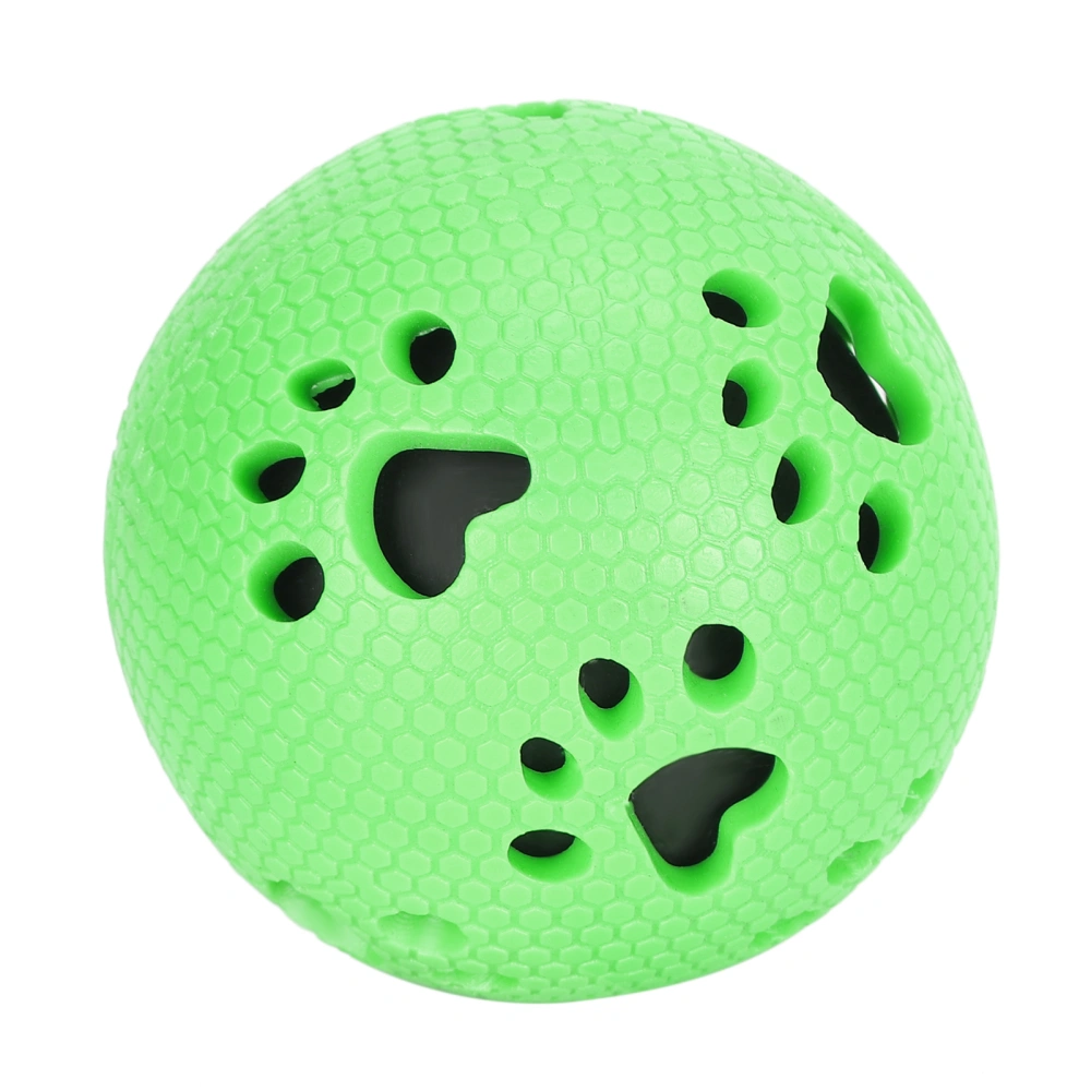 NonPoisonous Outdoor Washable Ball Dog Clean Teething Chew Toys Spiky Pet Supply(Empreinte de patte verte )