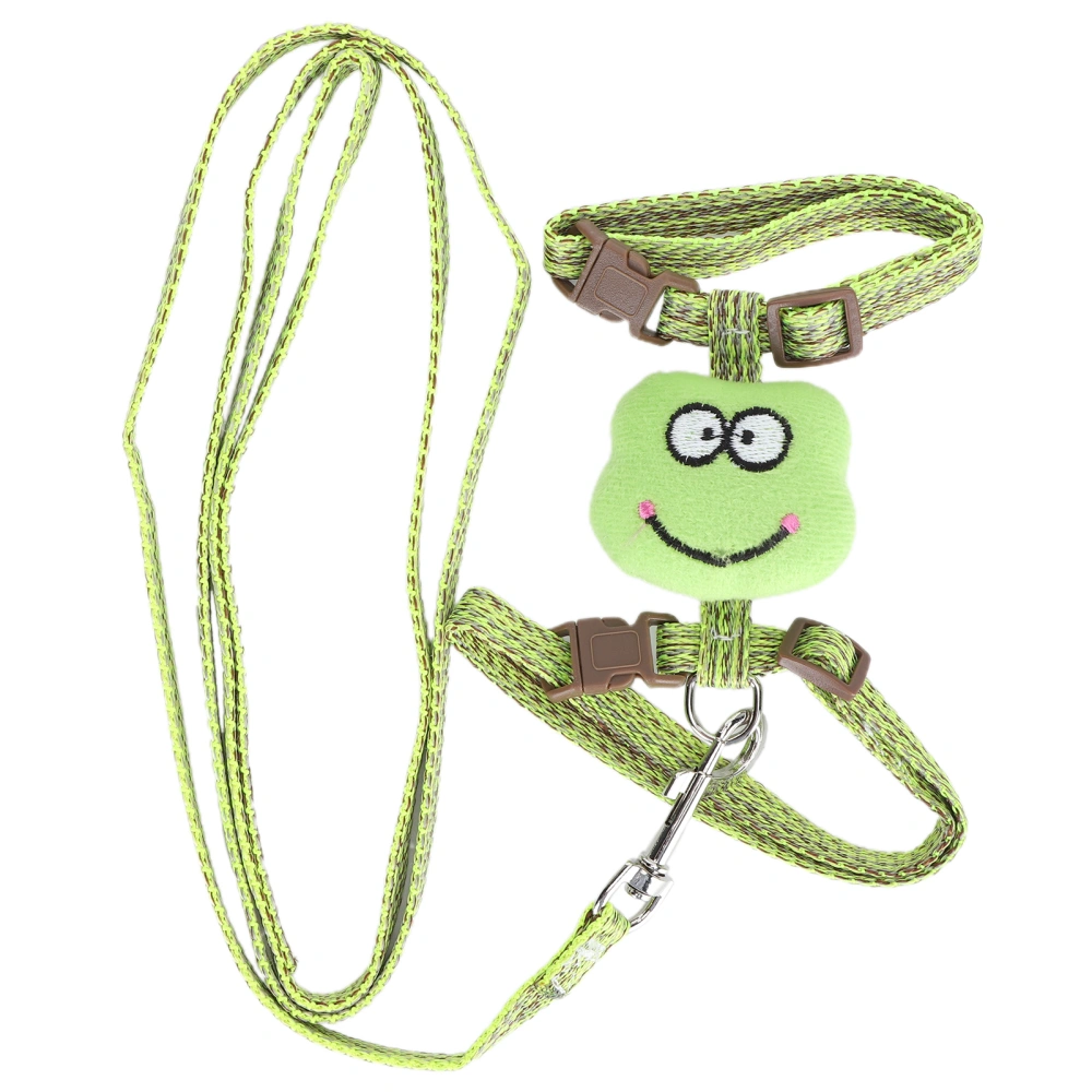 AntiLost Cat Harness with Leash Pet Adjustable EscapeProof Harness Strap for Walking(Green )