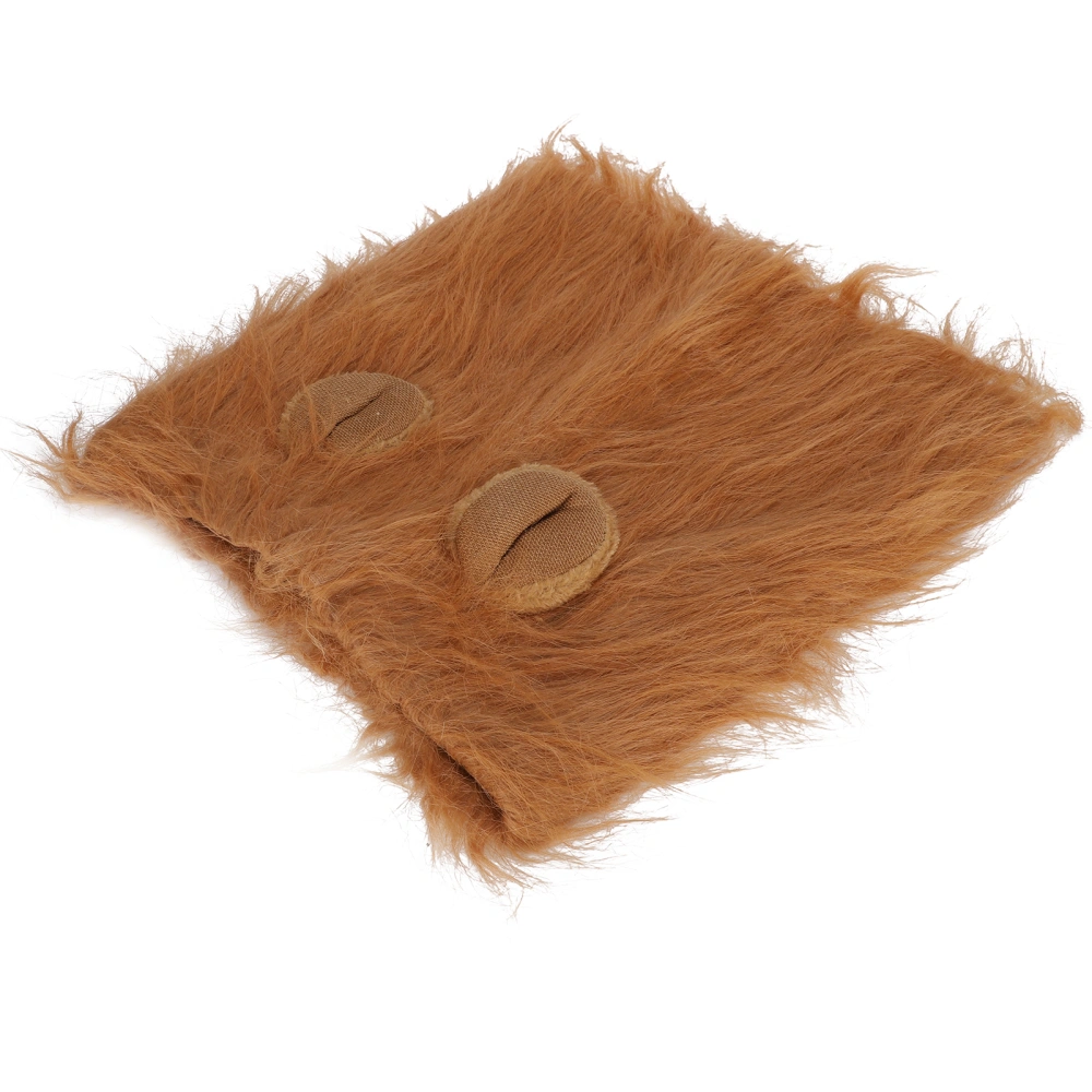 Dog Lion Mane Light Brown Pet Headgear Costume Wig Decoration Tool for Dog Performing Cosplay