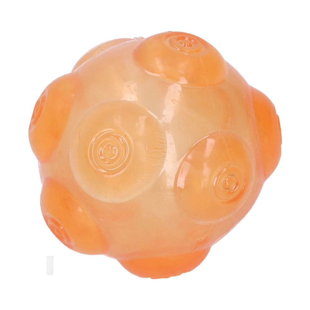 Pet Chewing Toy Squeaker Ball TPR Bouncy Floating Teeth Cleaning for Medium and Small DogsOrange