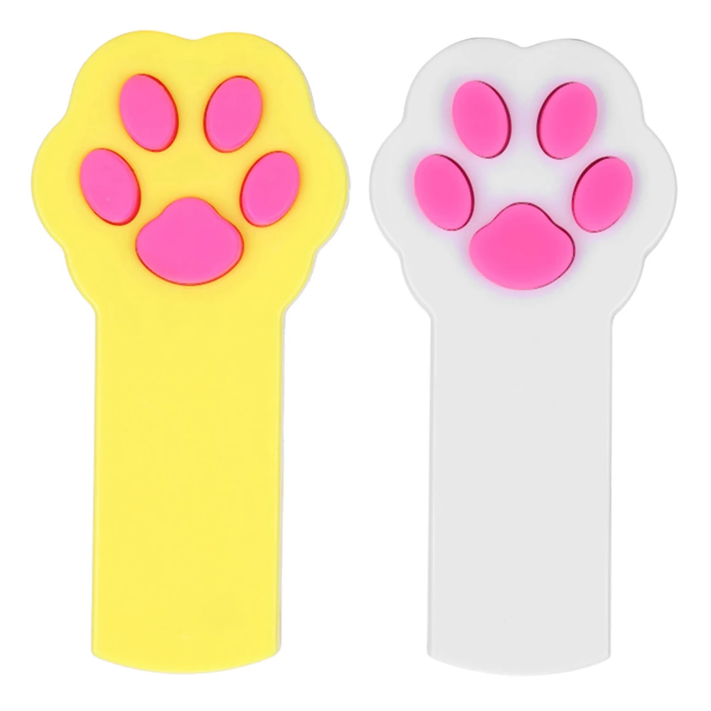 2Pcs Paw Style Cat Teaser Catch Interactive Light Pen Exercise Chaser Toy Pet Training Tool