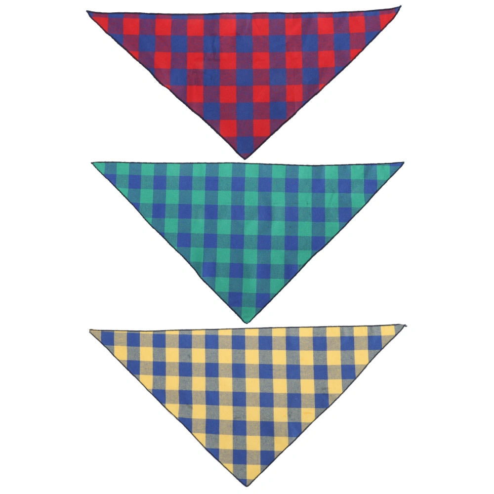 3pcs Pet Dog Bandana Saliva Towel Puppy Cat Neck Scarf Collar Triangle Neckerchief Supplies S