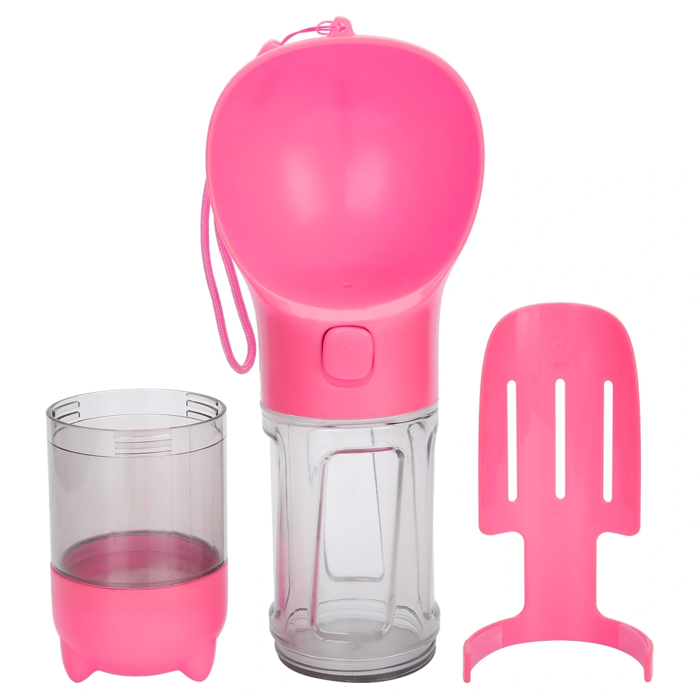 Pet Water Cup Portable Dog Water Bottle Cat Travel Drinking Feeder Pet Supplies 300mlPink