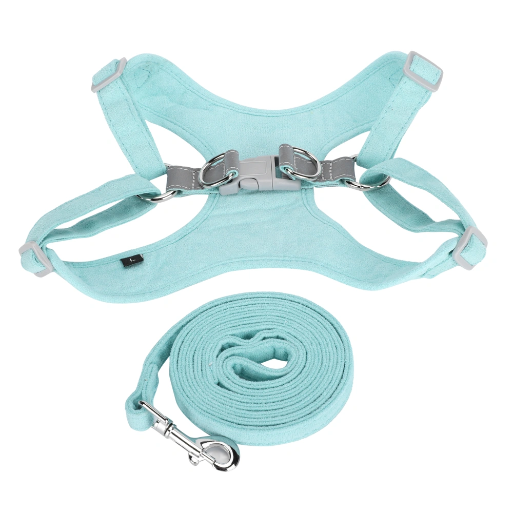 Pet Dog Harness Traction Rope Kit No Pull Choking Adjustable Vest Reflective Collar Type Comfortable Breathing BeltMint Green S