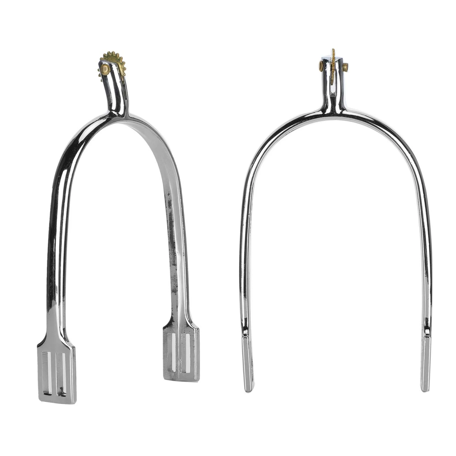 Horse Spurs Zinc Alloy EnglishStyle Riding Horse Accessory with Rotatable Copper Rowel