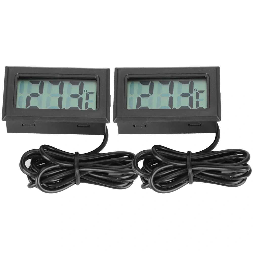 2Pcs Fish Tank Digital Thermometer Aquarium Temperature Gauge Monitor with Probe