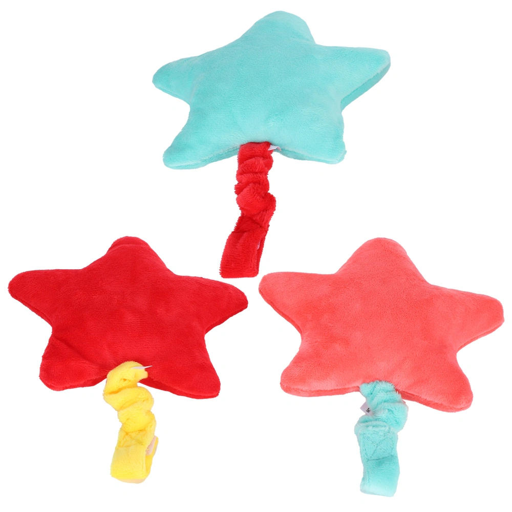 3pcs Starfish Shape Pets Soft Plush Cotton Teeth Cleaning Protection Chewing Biting Toy for Dog Cat