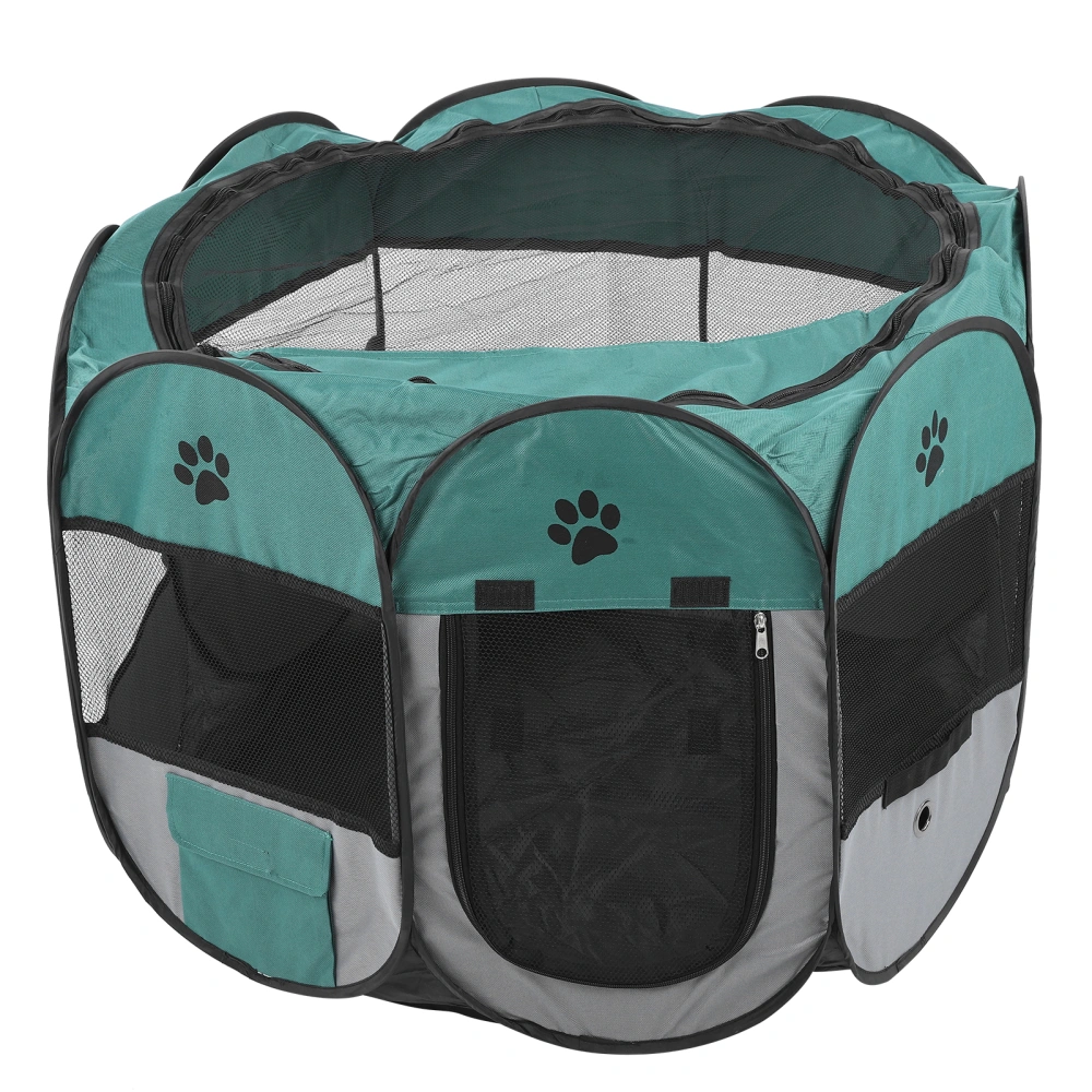 Portable Pet Playpen Tent Folding Dog Cat House Cage Outdoor Playpen Pet Delivery RoomXBD82 Green Grey without Kettle Toys S