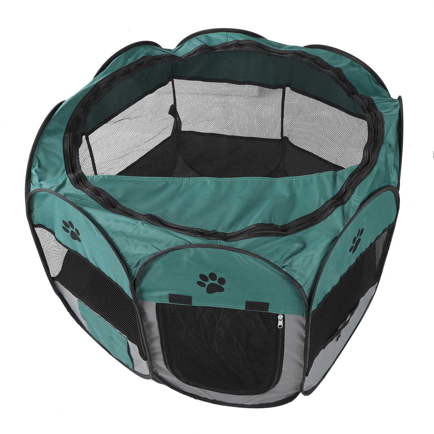 Portable Pet Playpen Tent Folding Dog Cat House Cage Outdoor Playpen Pet Delivery RoomXBD82 Green Grey without Kettle Toys S