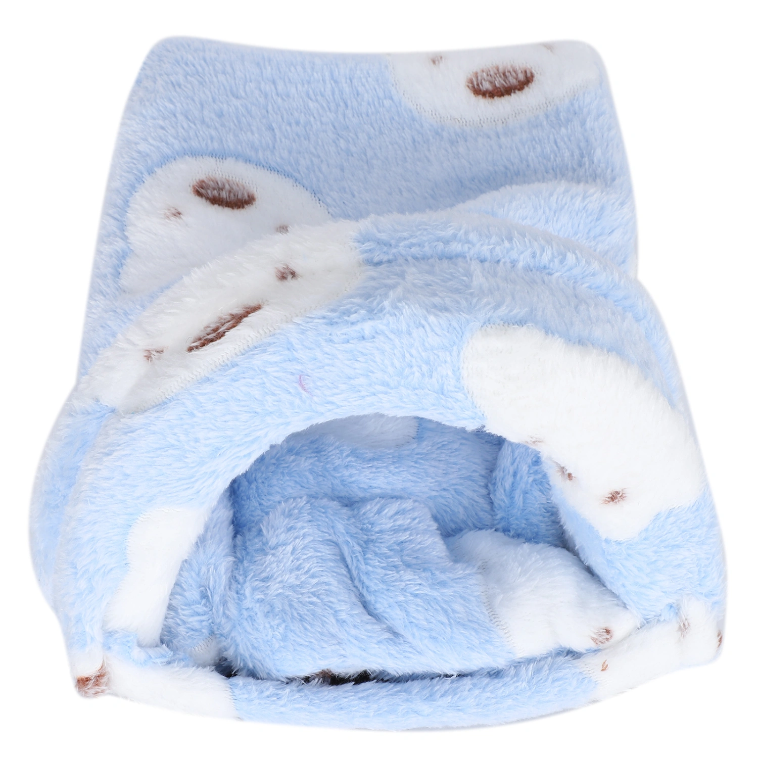 Mini Pet Winter Sleeping Bed Cage Removeable Hamster GuineaPigs Warm House Cave(Blue M)