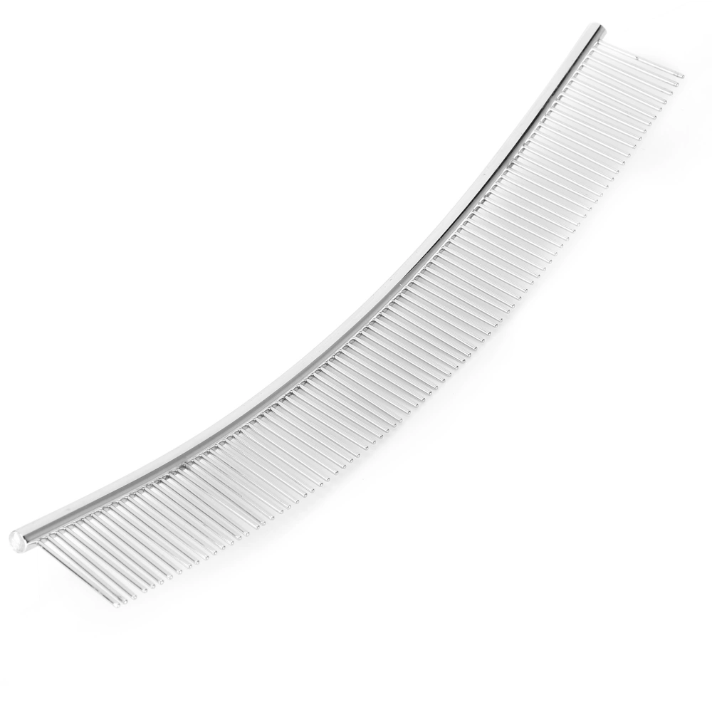 Pet Comb for Remove Tangles and Knots Curved Pet Hair Comb with Stainless Steel TeethDense Teeth Type