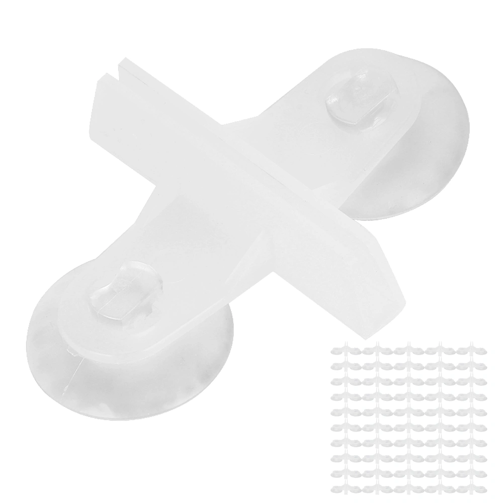 50Pcs Plastic Aquarium Isolation Plate Fish Tank Divider Suction Cup Clip Divider Holders50Pcs White