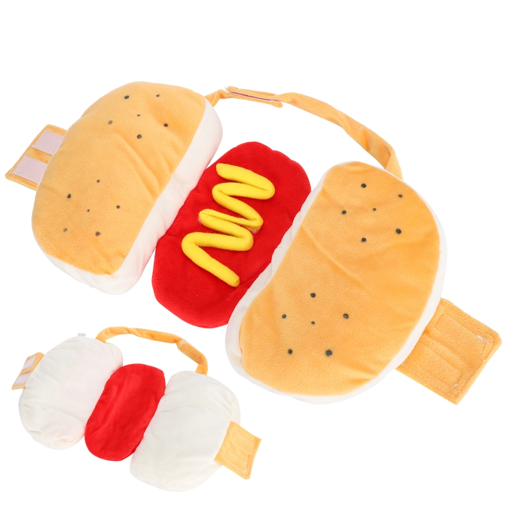 Cotton Yellow Pet Hot Dog Dress Hamburger Clothing Warm Clothes Supplies for DogsYellow L