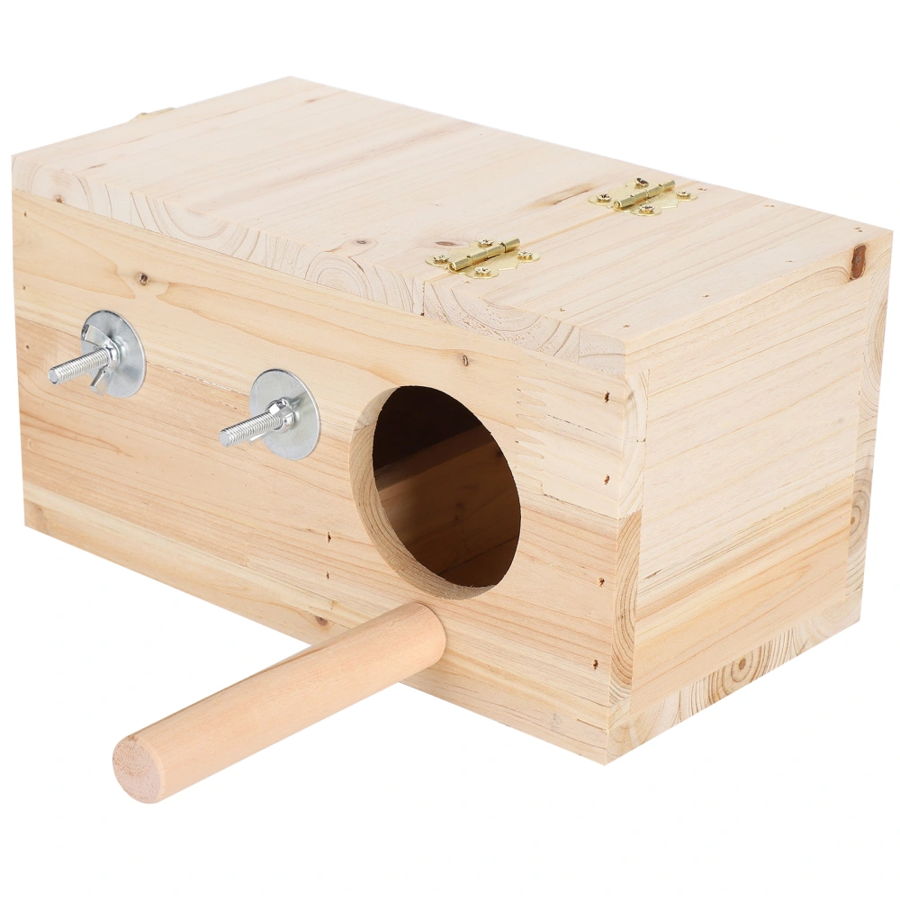 Bird Breeding Box Wooden Nesting Box House Warm Incubator Cage Pet Supplies