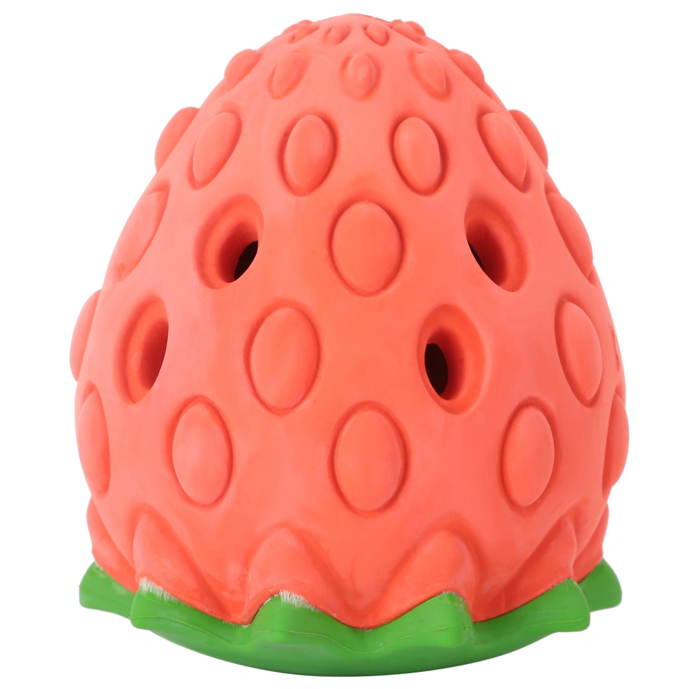 Pet Dog Chew Toys Ball Strawberry Style Dog Tooth Cleaning Balls Chewing Feeding ToysStrawberry Style