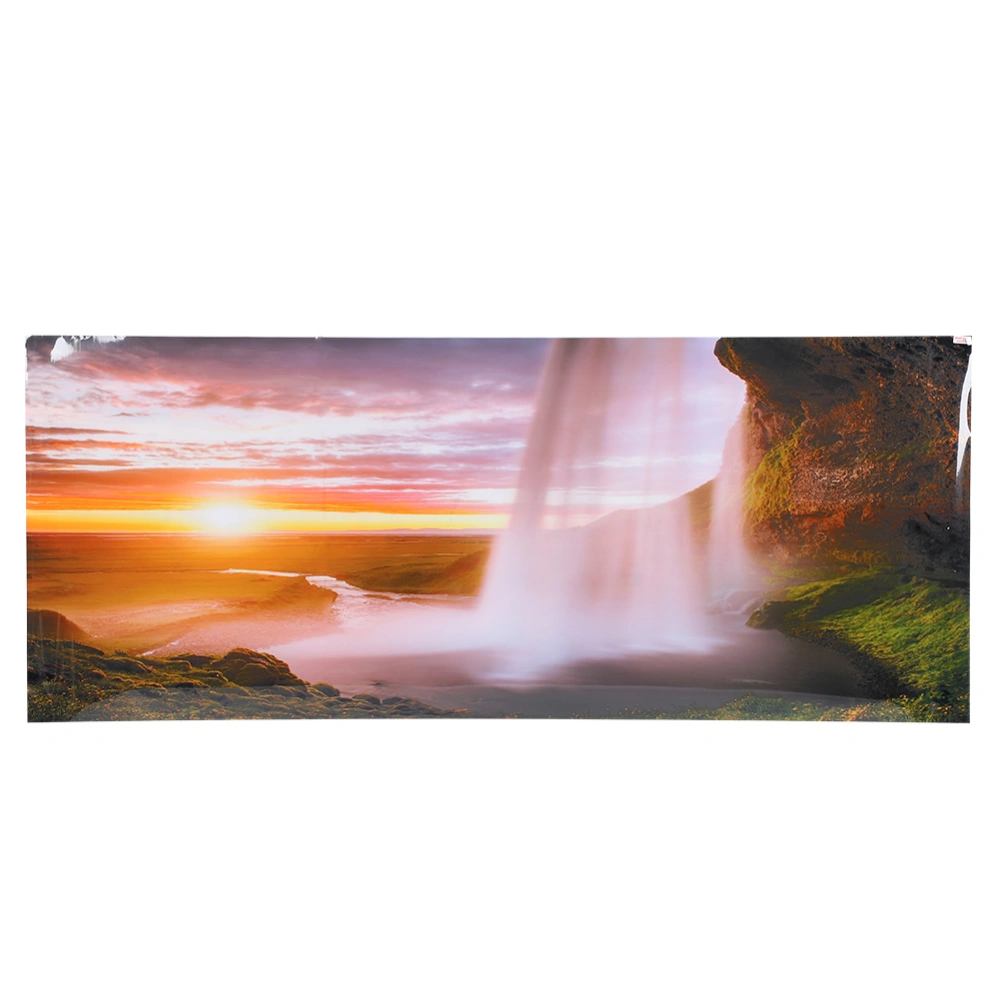 PVC Setting Sun Waterfall Aquarium Background Poster Fish Tanks Wallpaper 122x50CM