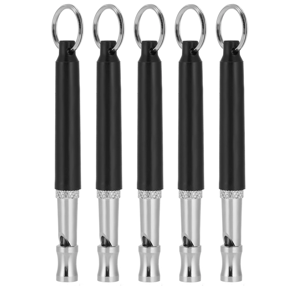 5 PCS Pet Whistle Trainer Stainless Steel Plastic for Dog Cat Training Obedience