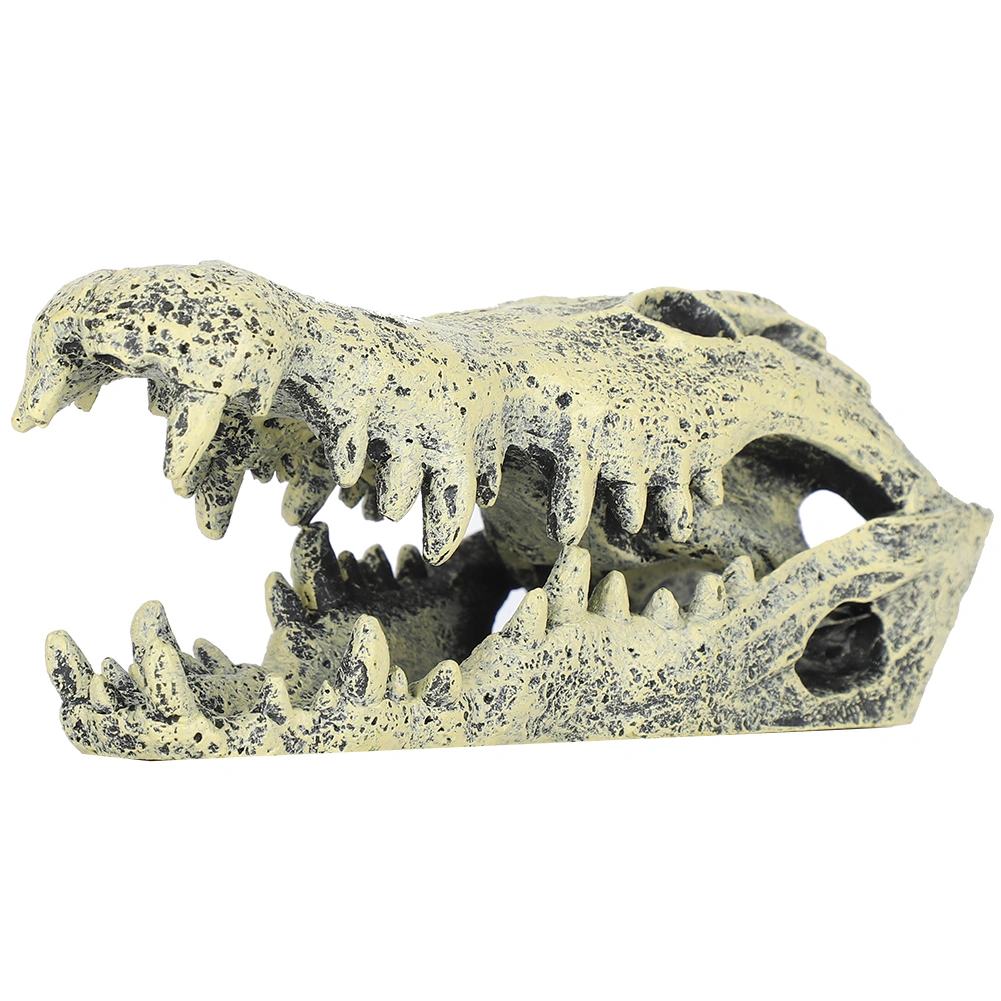 Aquarium Fish Tank Decor Artificial Simulation Skull Shape Ornament for Decoration Landscape