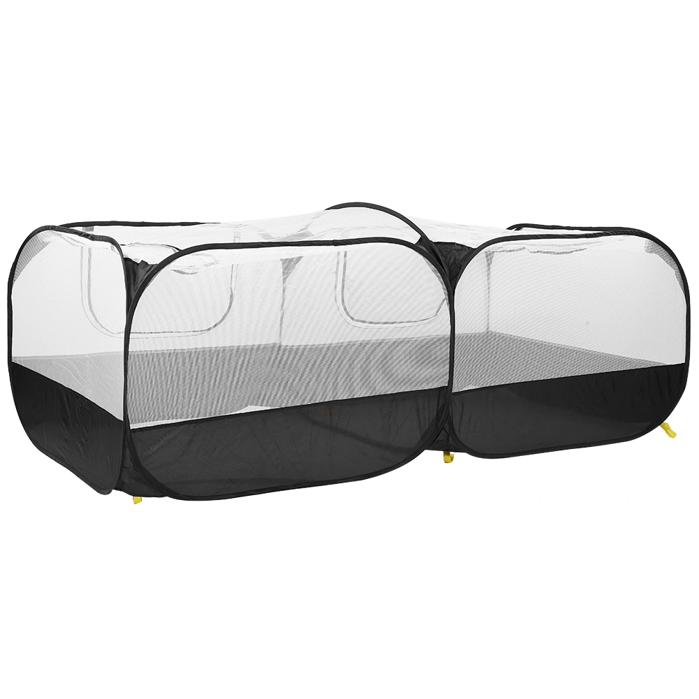 Portable Chicken Run Coop Foldable Small Animal Pen Outdoor Pet Fence for Hen Duck RabbitBlack