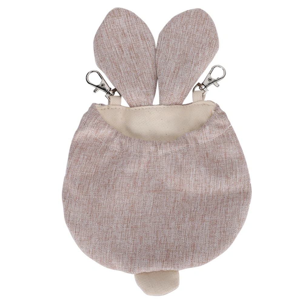 Small Pets Sleeping Bag Rabbit Ear Shape Beige Brown Hamster Hammock Canvas Hanging BedL