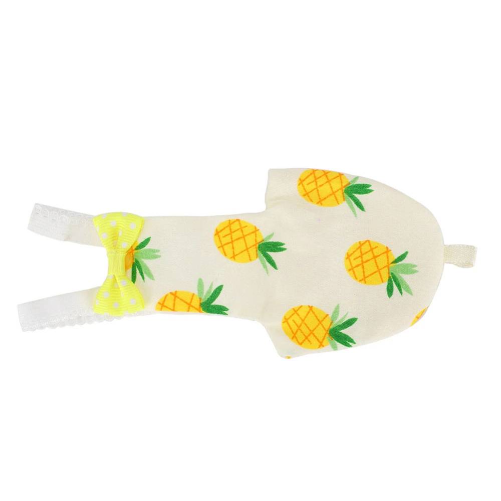 Pet Bird Cute Diaper Clothes Washable Diaper Urine Nappies Flight Suit for Mini ParrotL pineapple