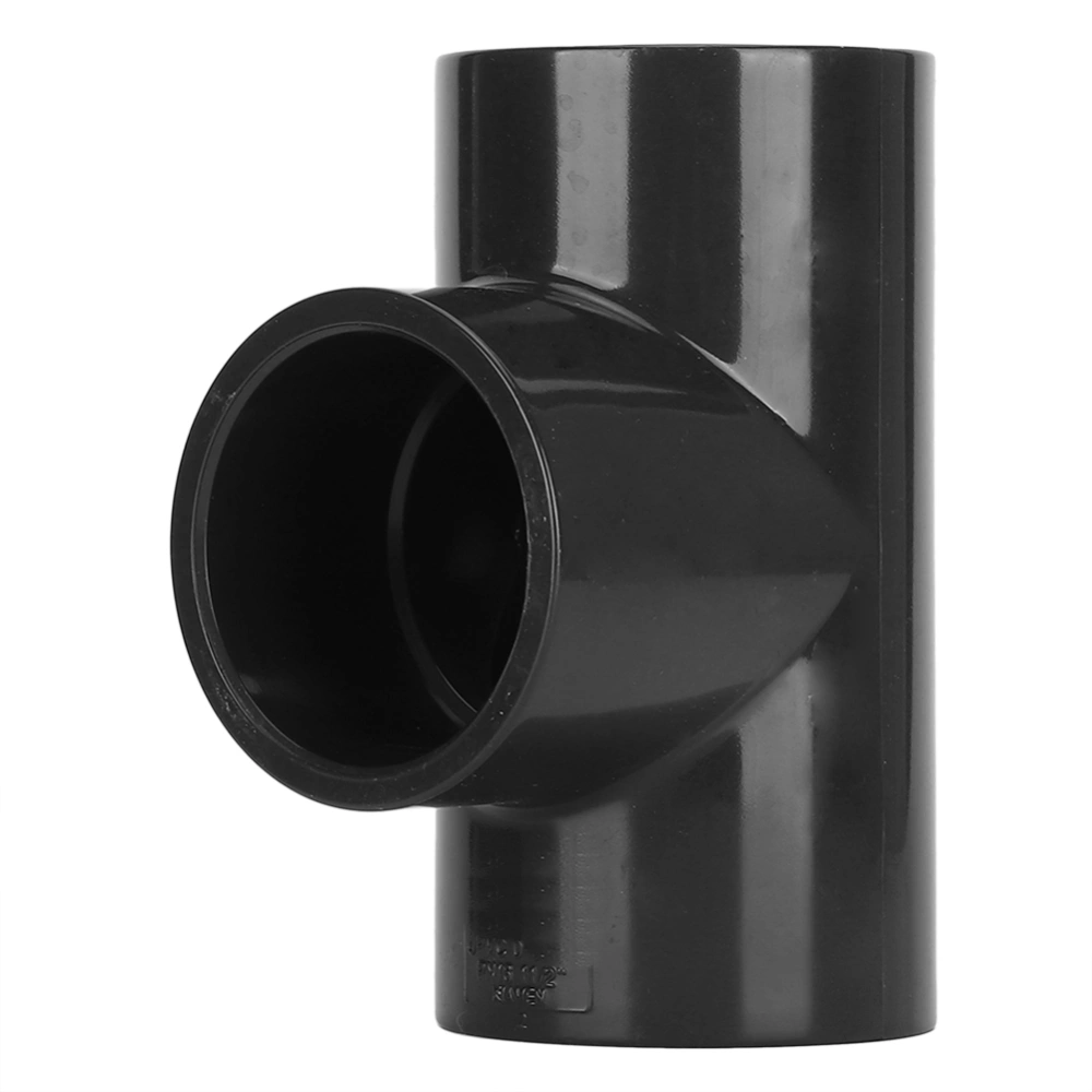 T‑Shape Joint Connector Water Supply Pipe Coupler Fittings 3‑Way Fish Tank AccessoryGray 32mm/1.3in