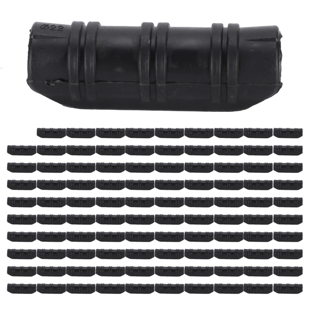 100pcs Greenhouse Frame Pipe Clip Clamp Garden Film Sunshade Net Fixing Clamp Connector22 ‑ Black