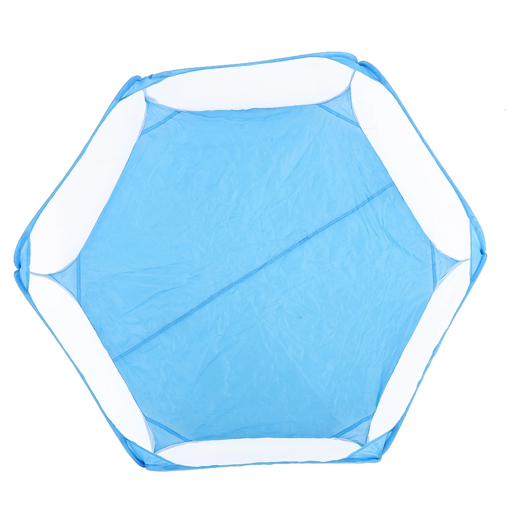 Portable Small Pet Animals Playpen Transparent Puppy Cat Rabbit Cage Tent for OutdoorBlue