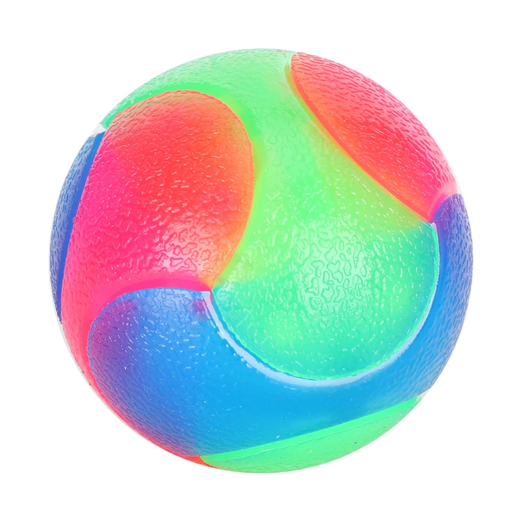 Pet Shining Dog Chew Ball Rubber Colorful Bite Resistant Grind Tooth Educational Toy