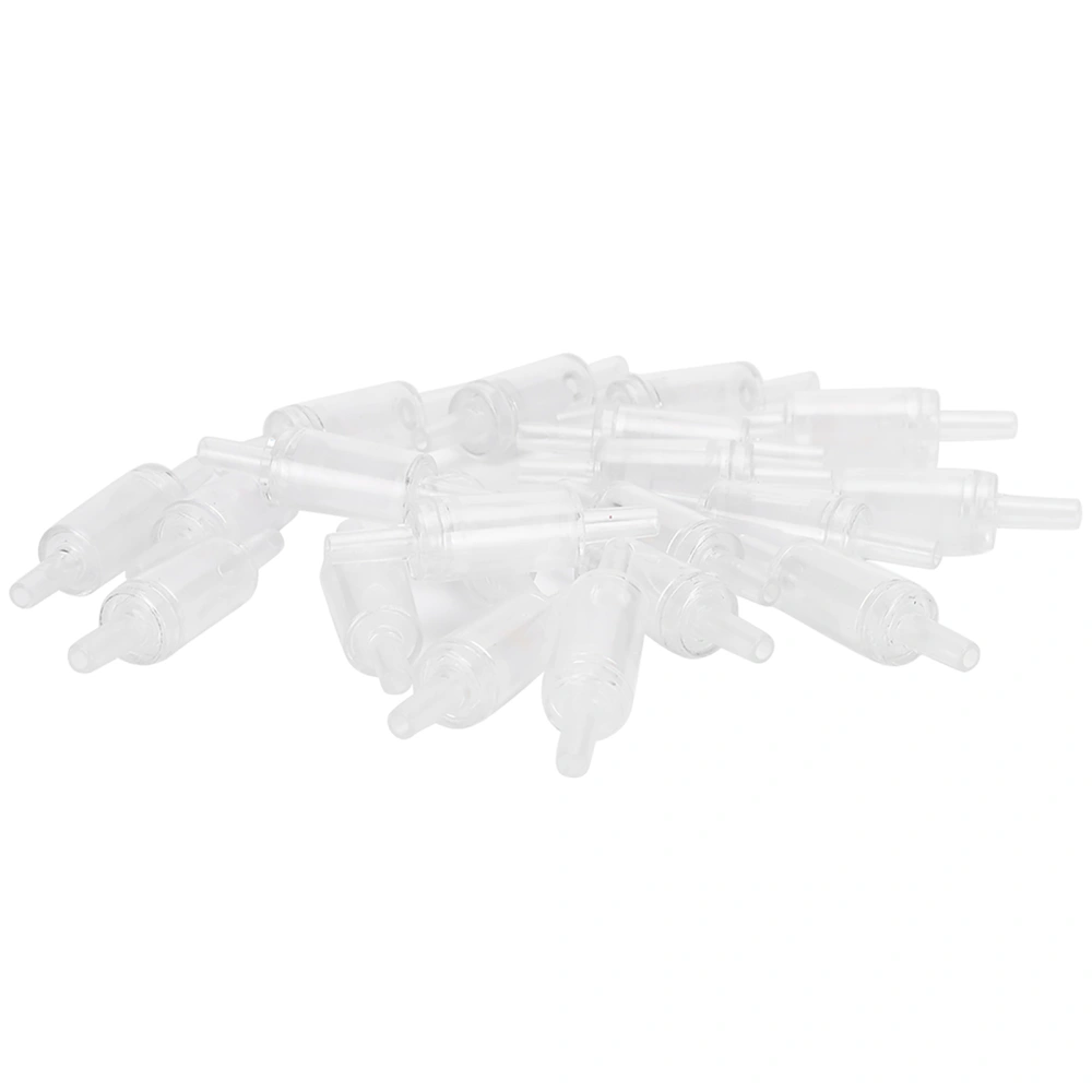 20pcs Aquarium Fish Tank Air Pump Accessories Unidirectional Water Check Valve Transparent